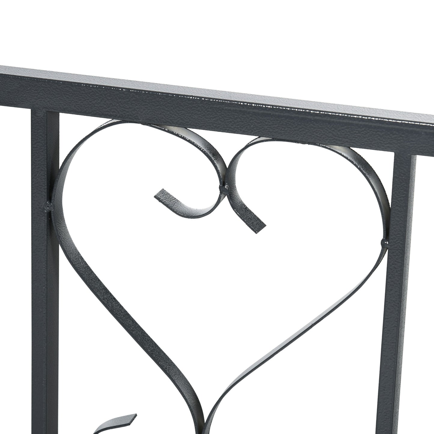 Metal Garden Arch with Double Gate, Garden Arbor Climbing Plants
