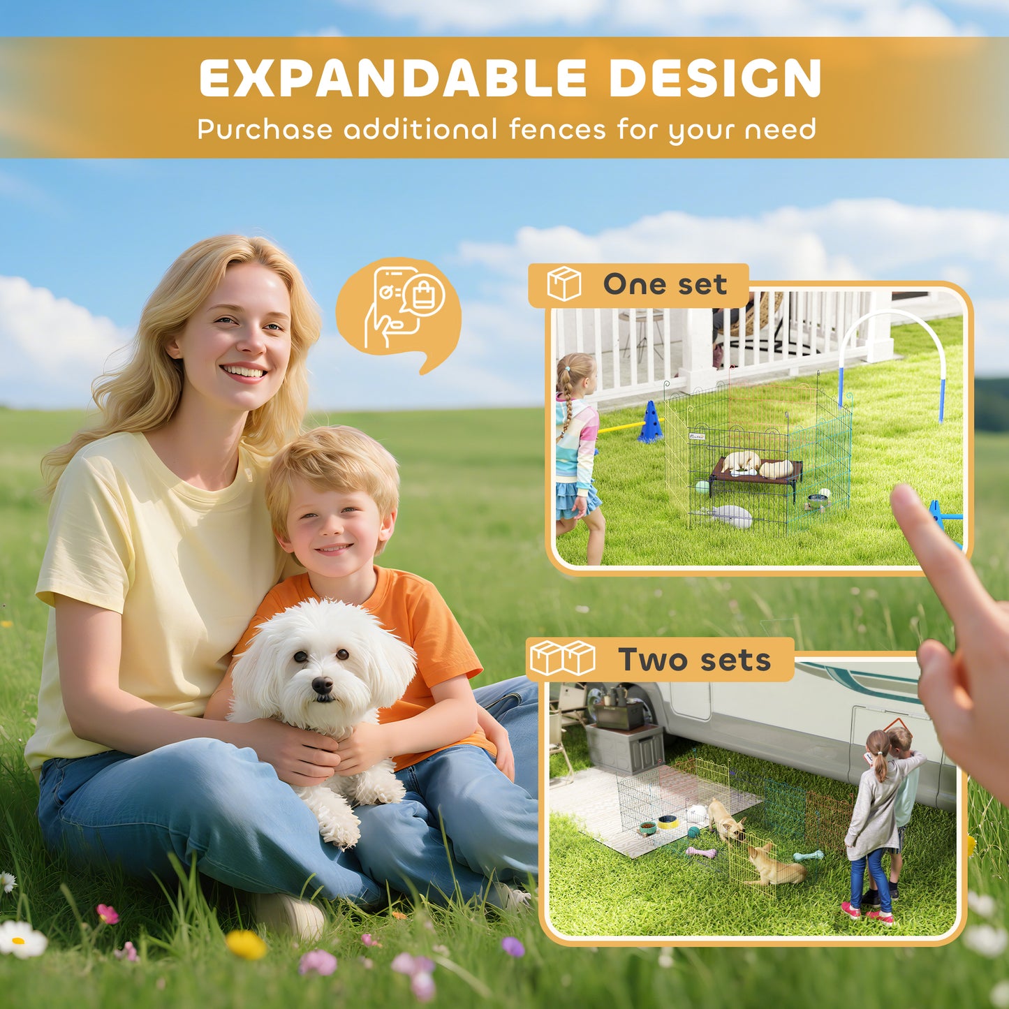 Pet Playpen Dog Puppy Crate Kennel w/ Door