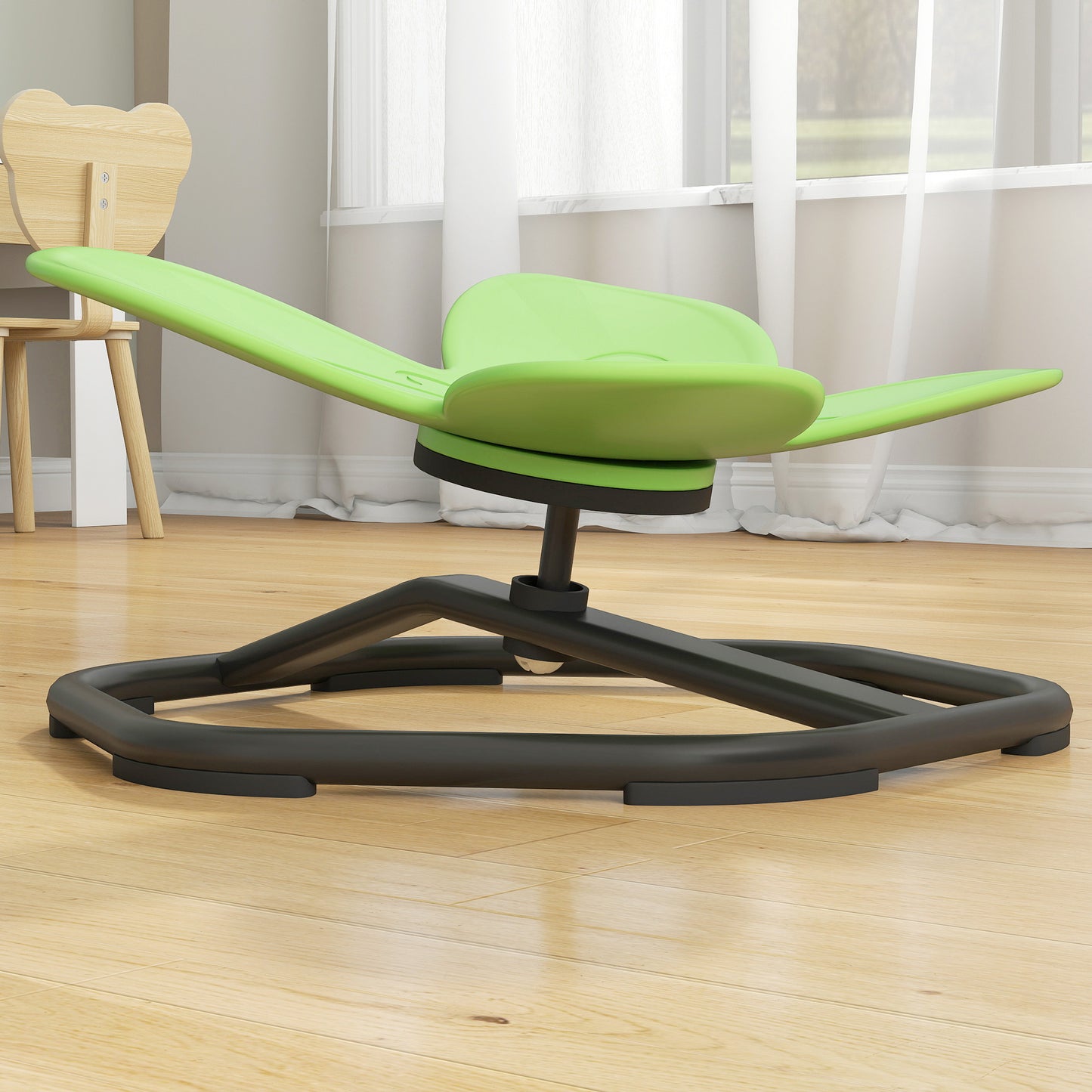 Butterfly-Shaped Kids Swivel Chair, Sensory Spinning Chair, Green