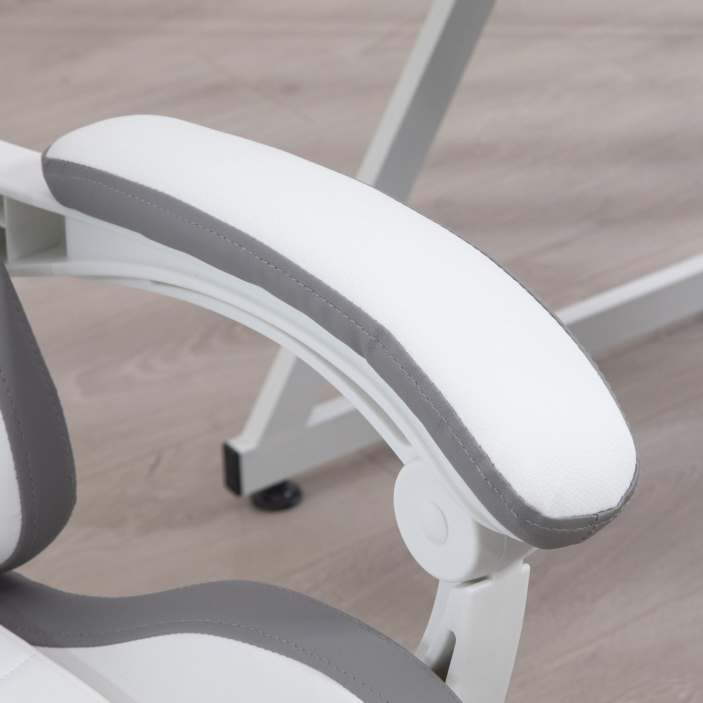 Racing Style Gaming Chair with Reclining Function Footrest, Grey