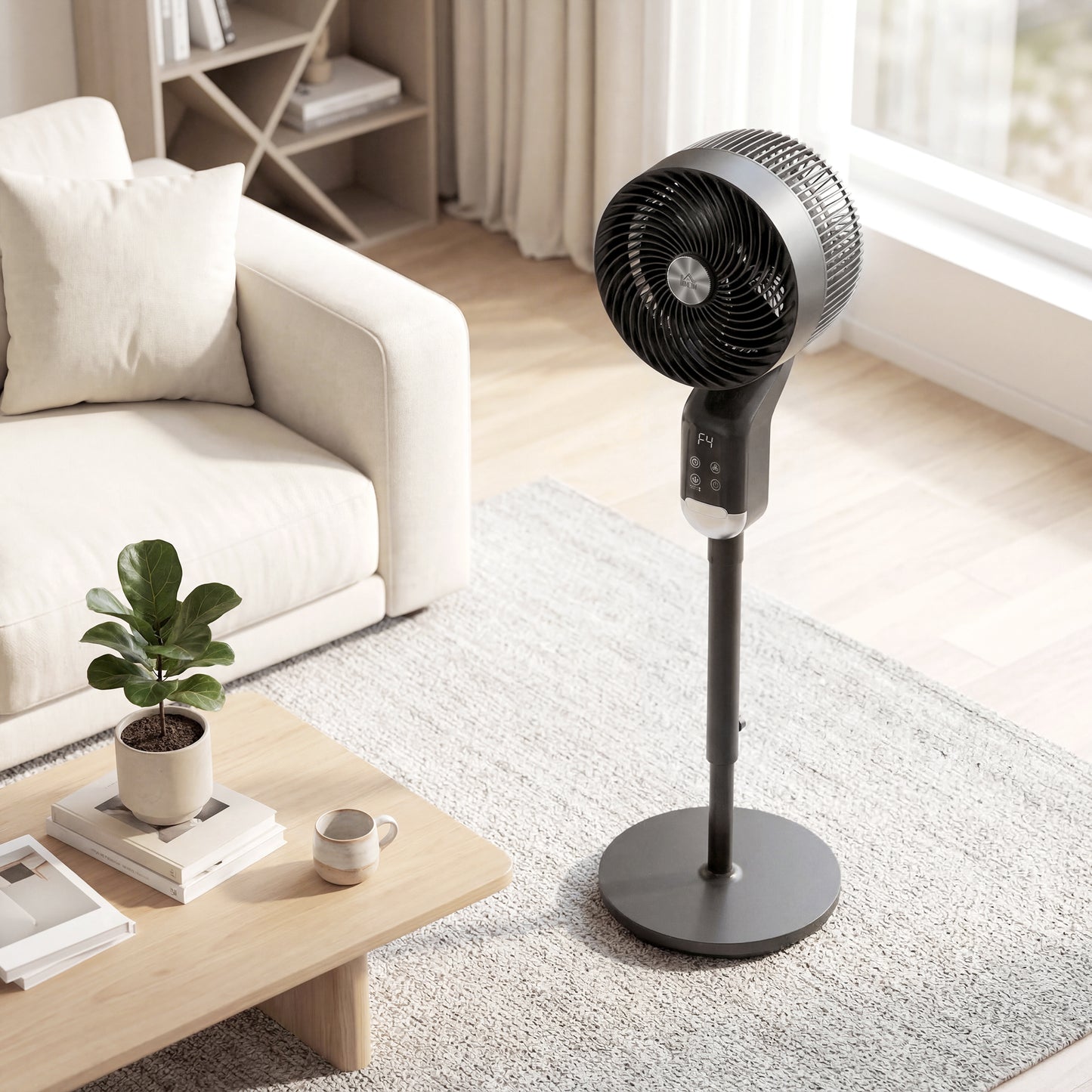 20 dB Standing Fan for Bedroom, Pedestal Fan with Oscillating