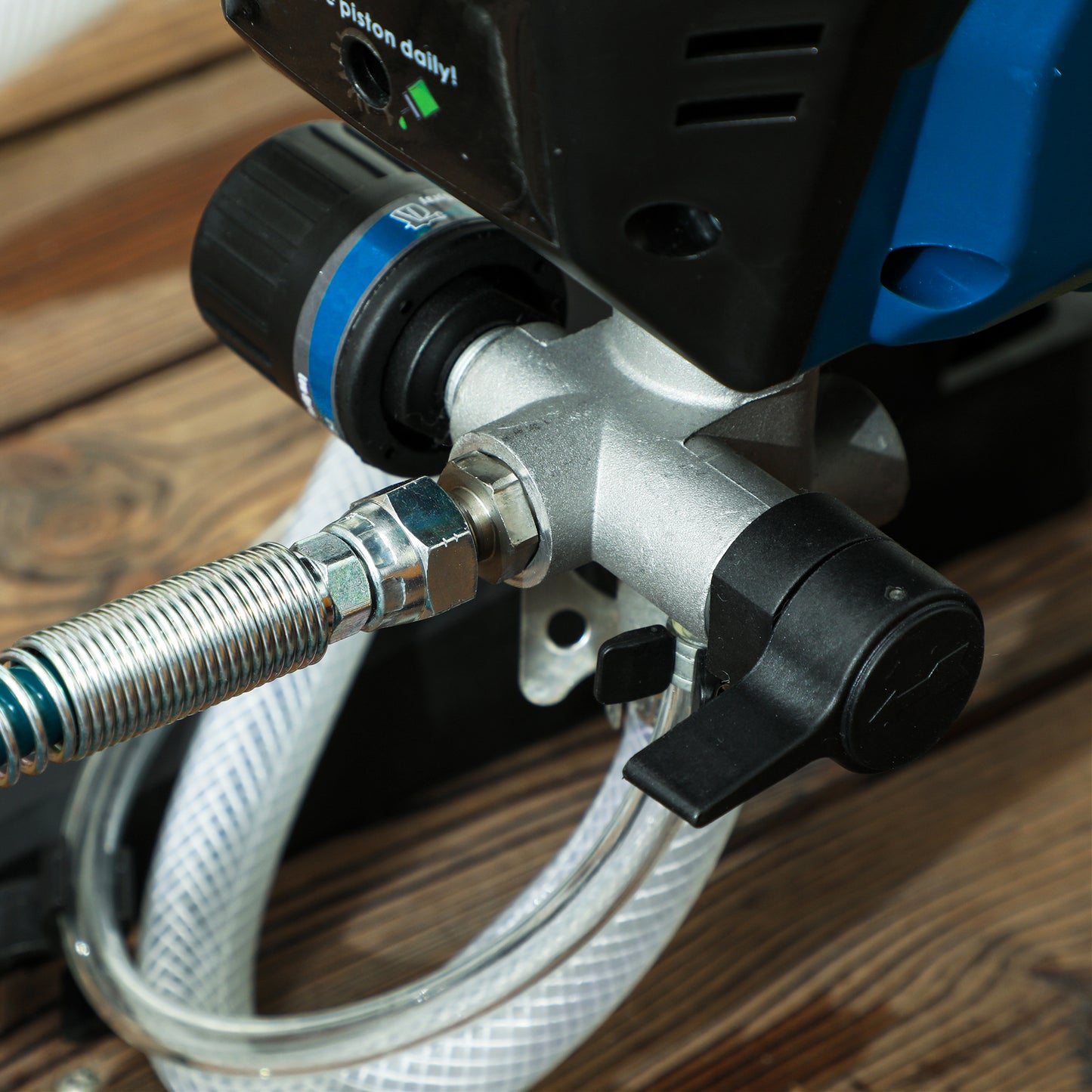 Airless Paint Sprayer, Thinning-Free Electric Paint Spray Gun for Walls, Fences & DIY Projects, 200 Bar High Pressure, 1.5L/min Flow Rate, 7.5m Hose, Indoor & Outdoor Use, Blue