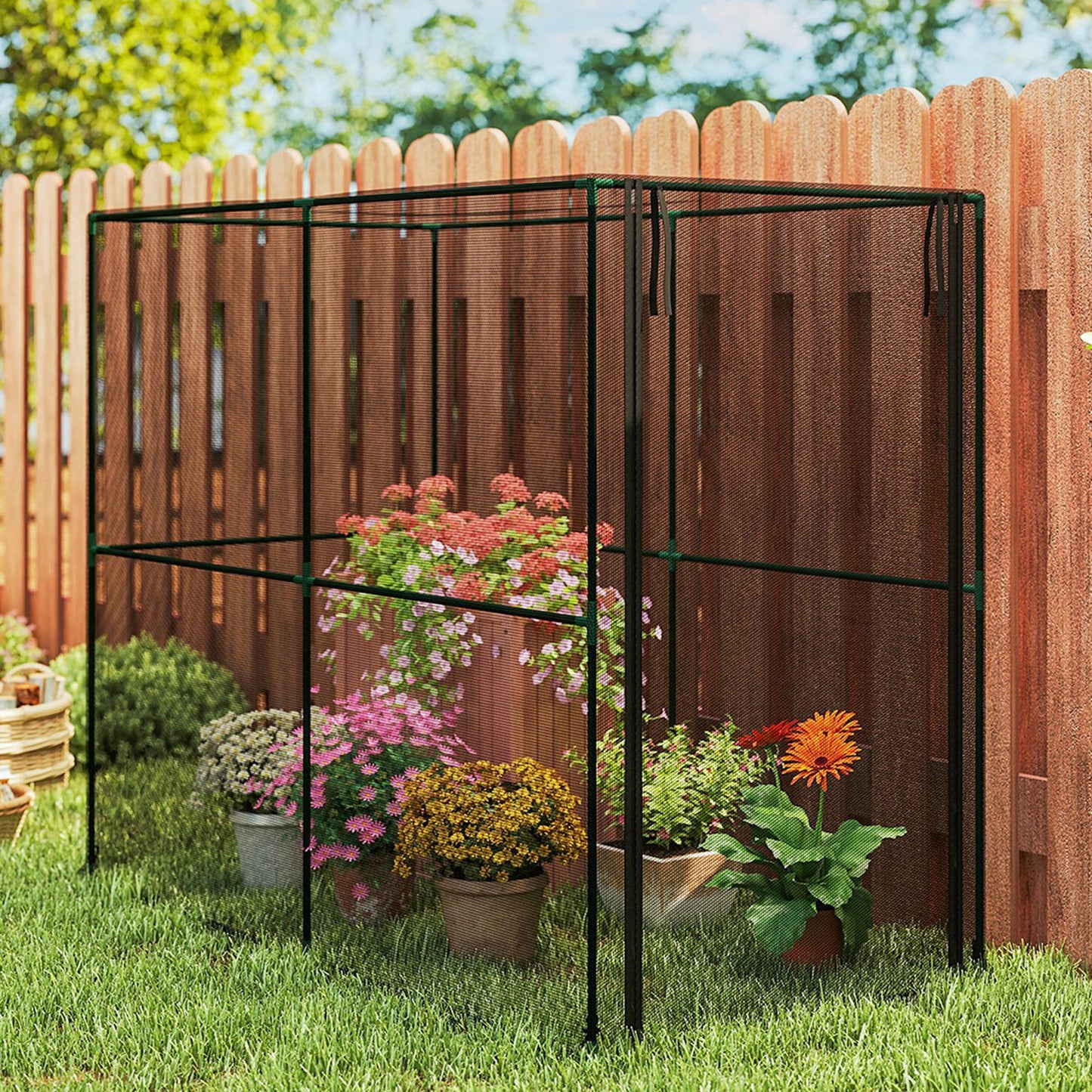 Fruit Cage Bird Netting, Plant Protection Tent, Black