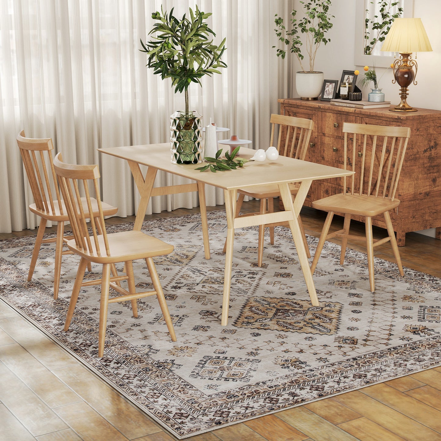 Flannel Non-Slip Washable Rug for Living Room, 290 x 200 cm, Beige