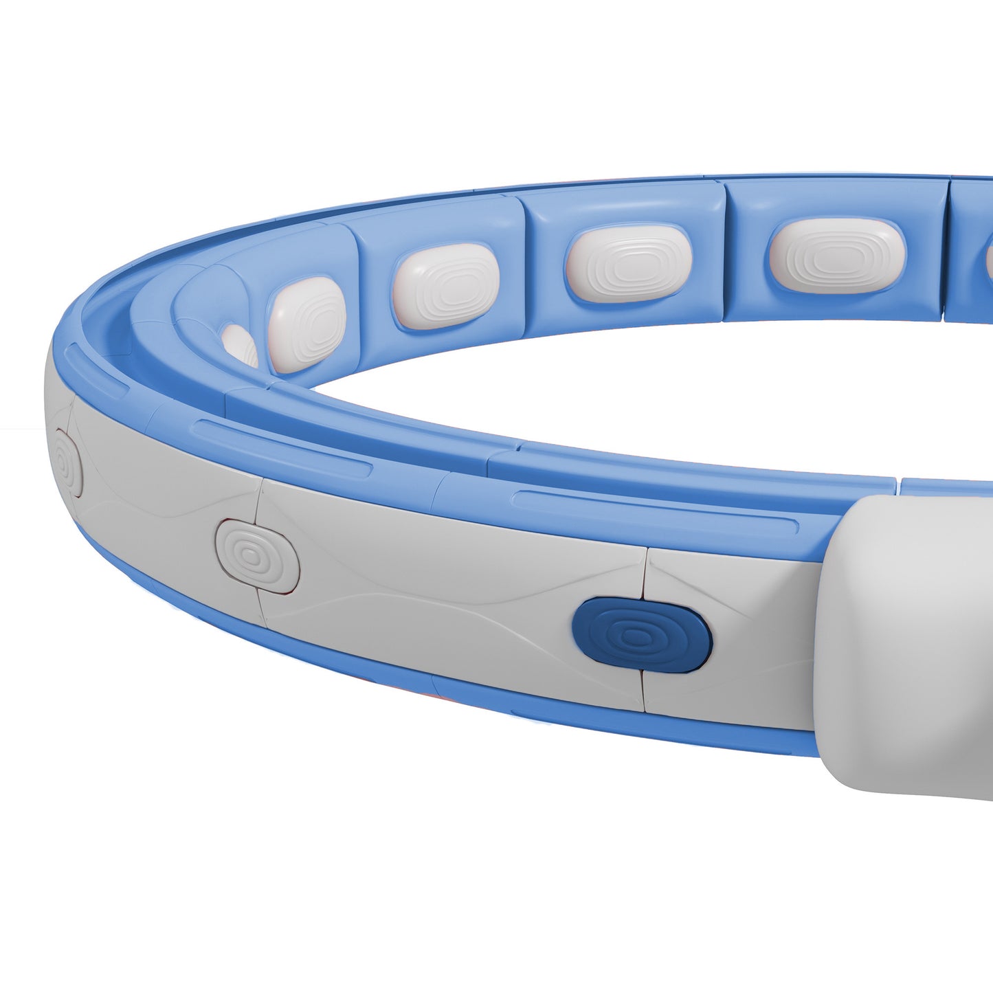 Smart Weighted Hula Hoop with 16 Detachable Knots, Light Blue