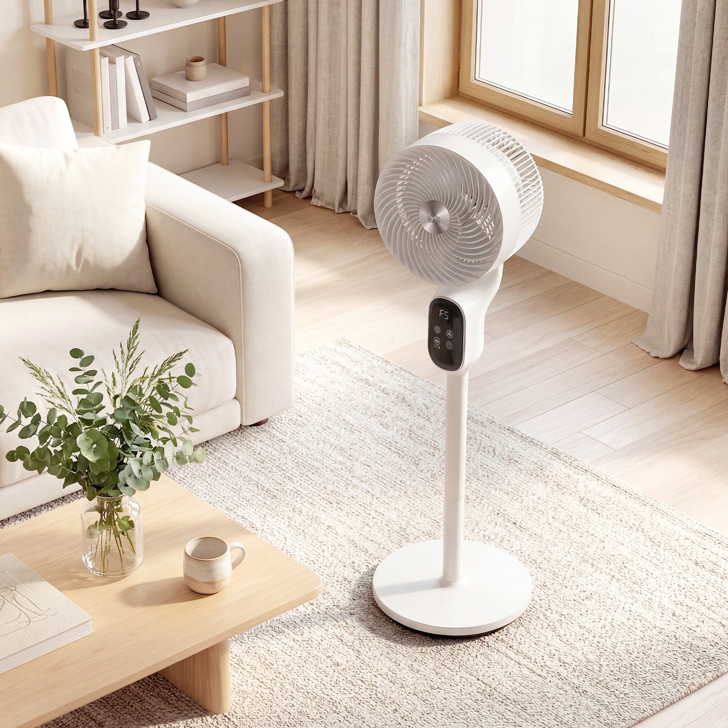 20 dB Standing Fan for Bedroom, Pedestal Fan with Oscillating