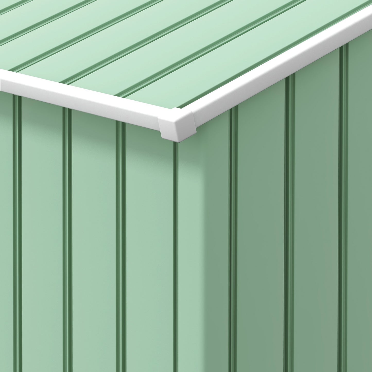 7 x 4ft Garden Shed Storage with Foundation Kit and Vents Light Green