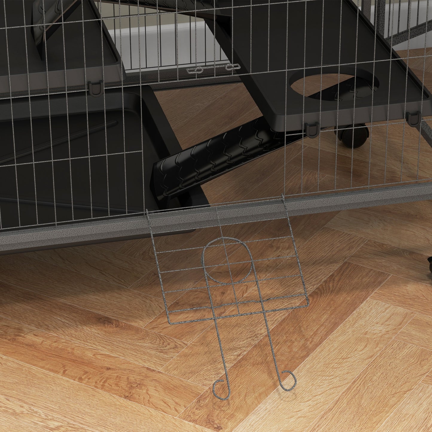 Small Animal Cages for Chinchilla Ferret Kitten on Wheels W/ Hammock Tray