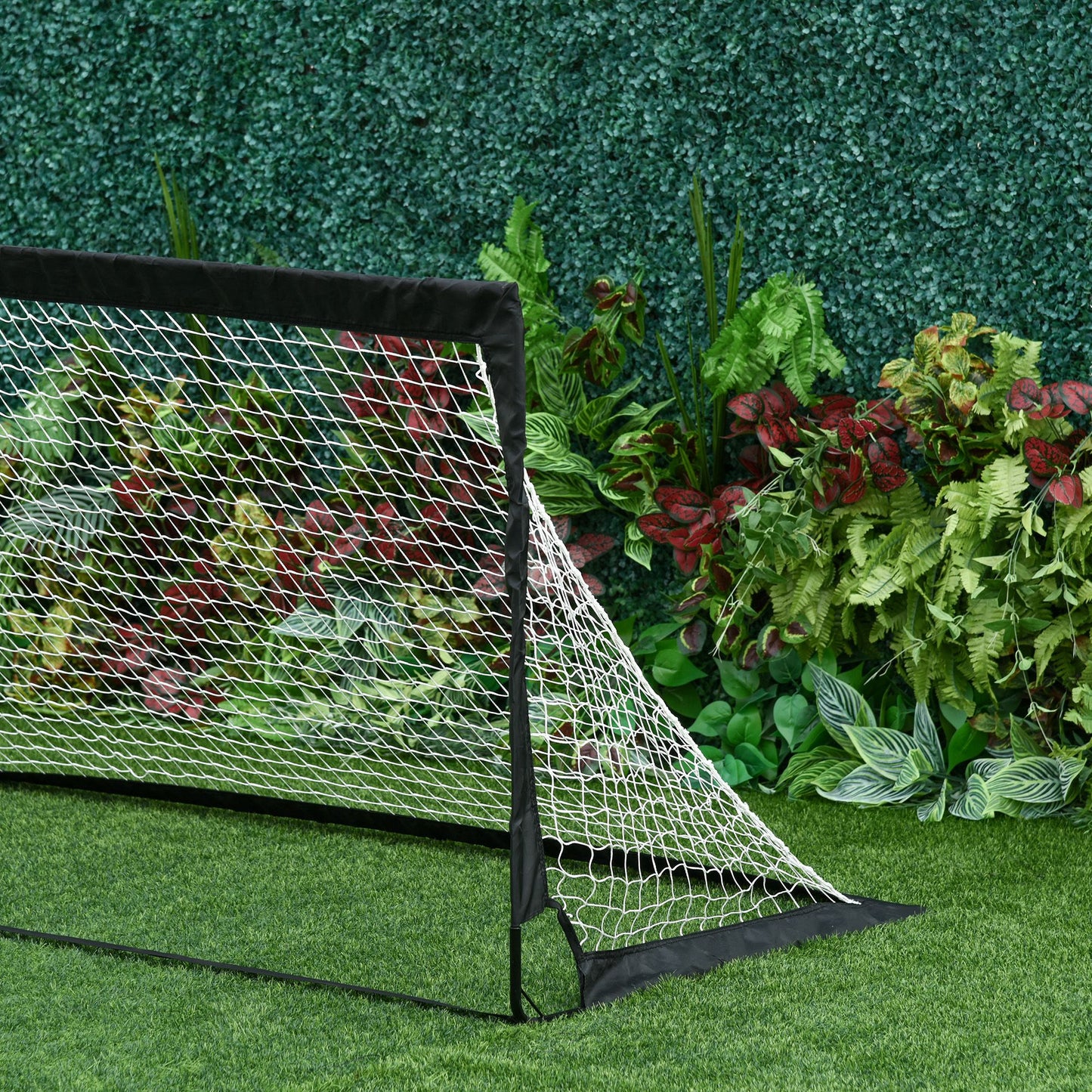 Football Goal Folding Outdoor with All Weather Net 6'x3' Black