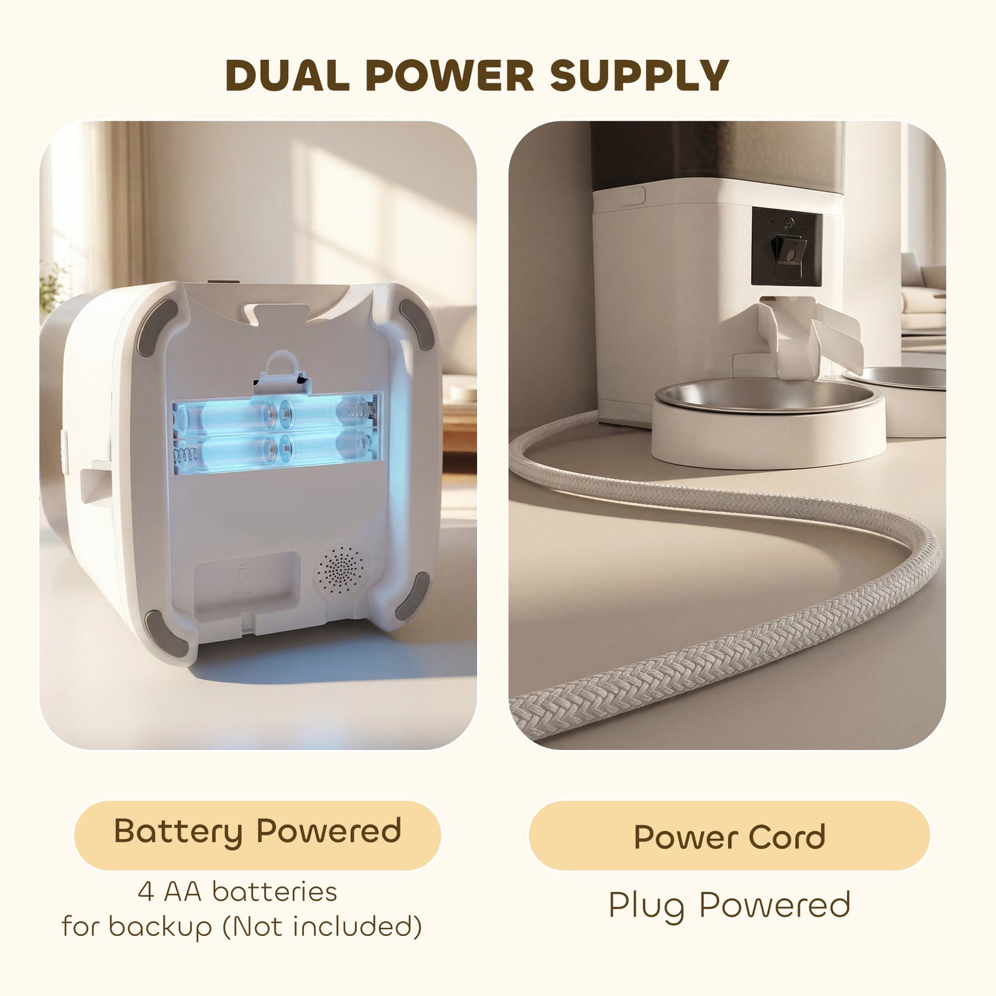 Smart Cat Feeder with HD Camera, 5G WiFi & Voice Recorder 6L
