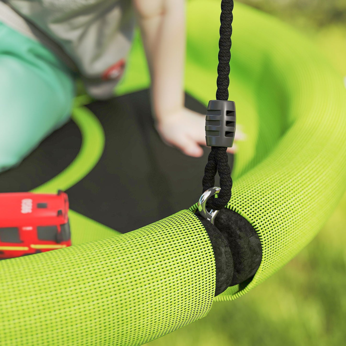Nest Swing Seat, 100 cm Saucer Tree Swing Set for Kids, Green