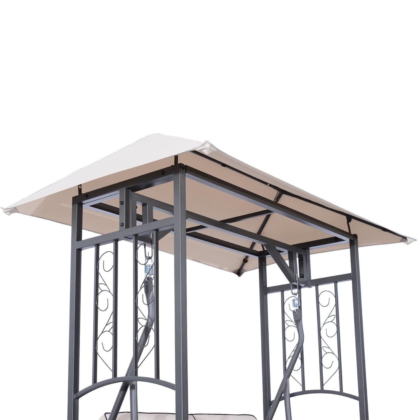 Outdoor Garden 2 Seater Canopy Swing Seat Porch Loveseat Hammock Chair