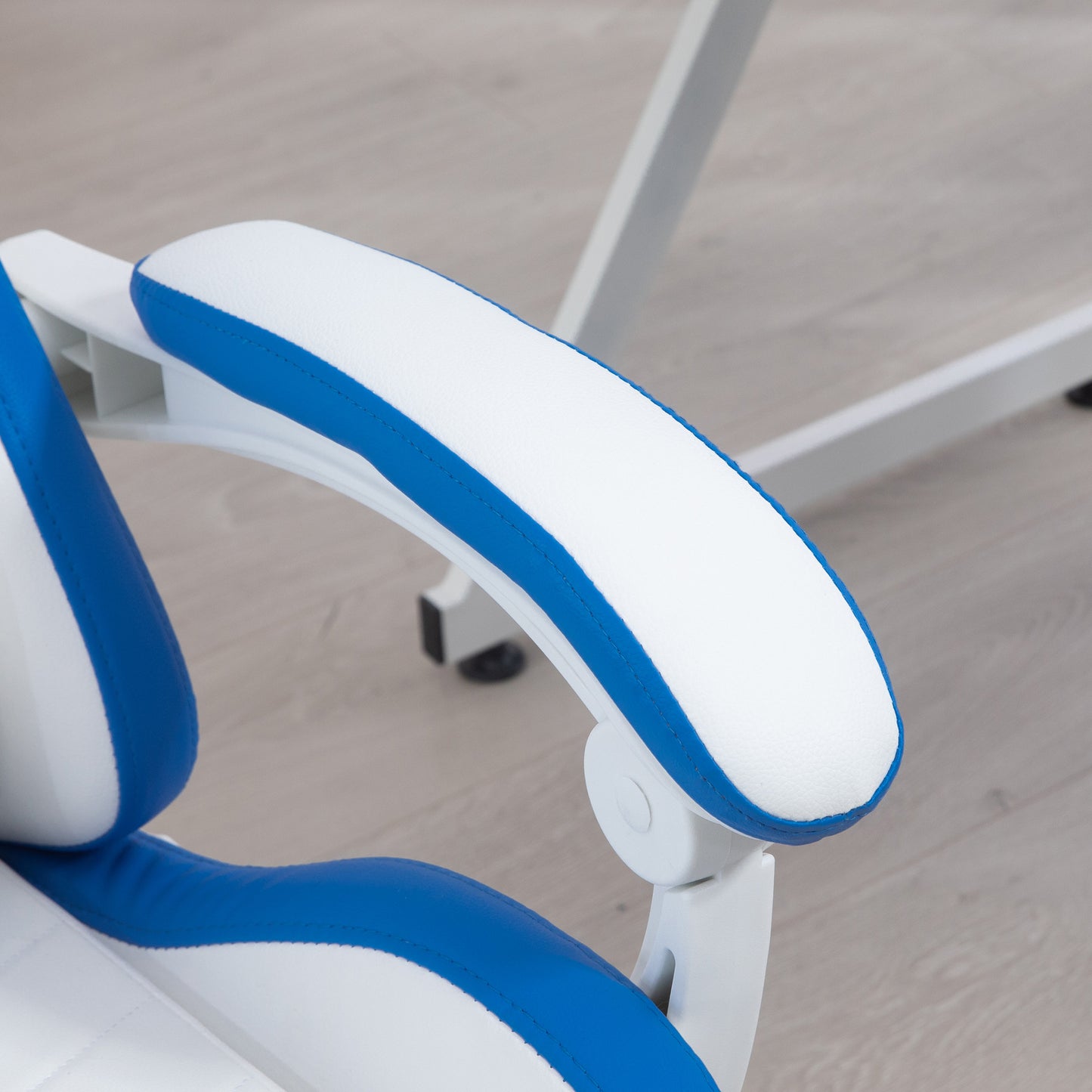 Racing Style Gaming Chair with Reclining Function Footrest, Blue