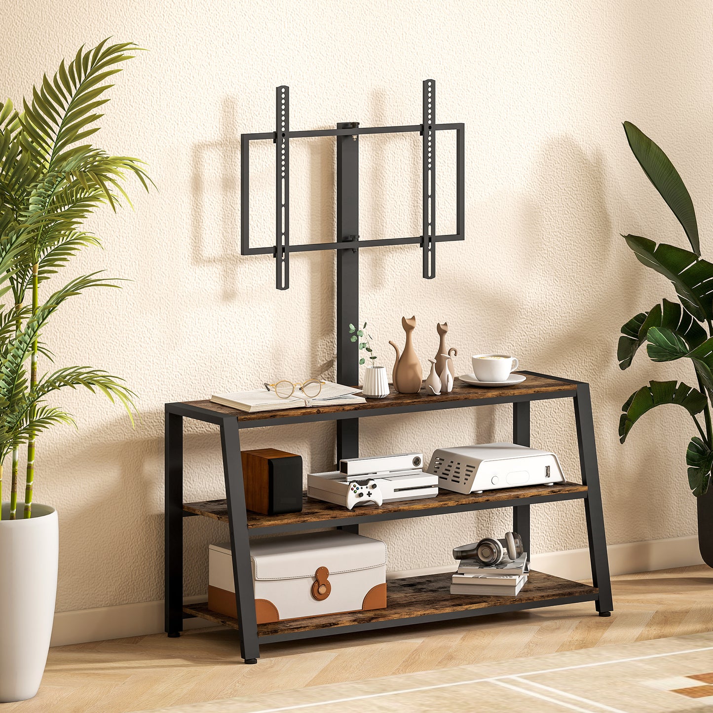 TV Stand Cabinet with Swivel Bracket for 32 - 65 Inch TVs