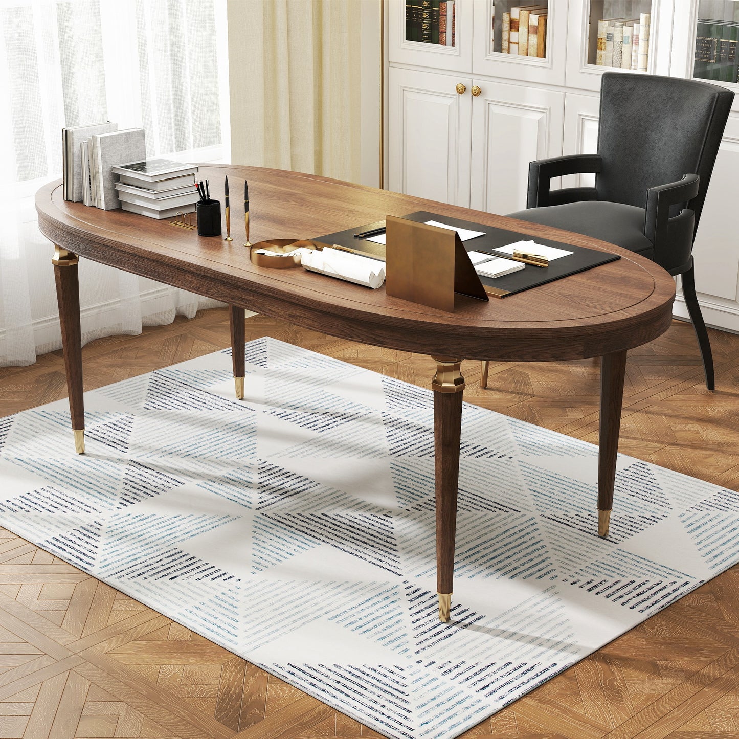 Non-Slip Large Rug for Living Room 170 x 120 cm, Multi-Coloured