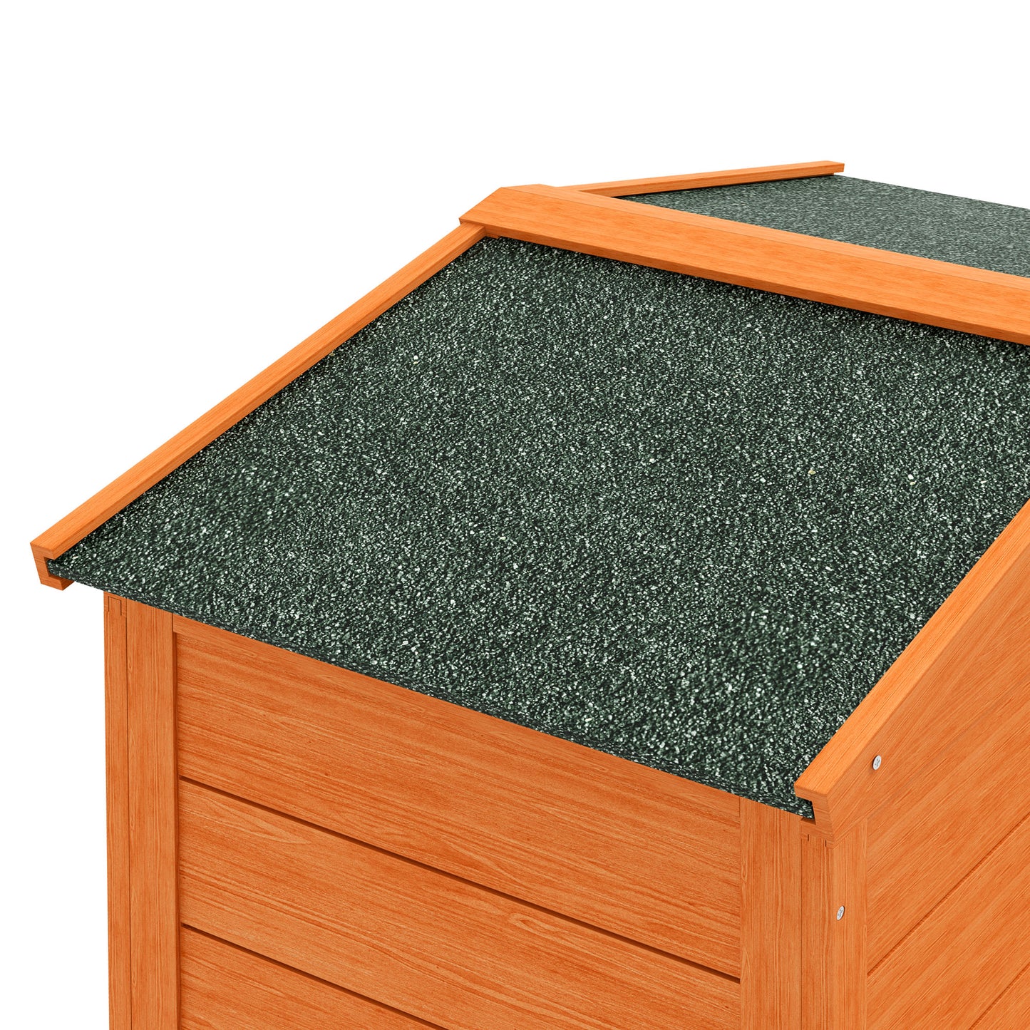 Wooden Rabbit Hutch with Run, Ramp, Slide-Out Tray