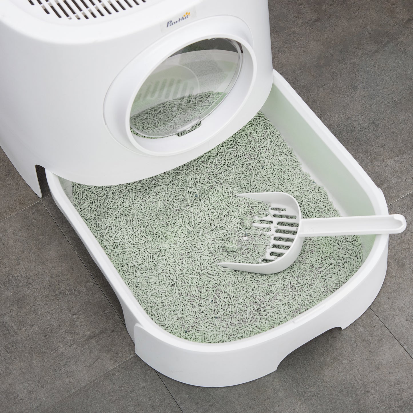 Cat Litter Box Portable Pet Toilet Fully Enclosed Kitten Pan w/ Scoop
