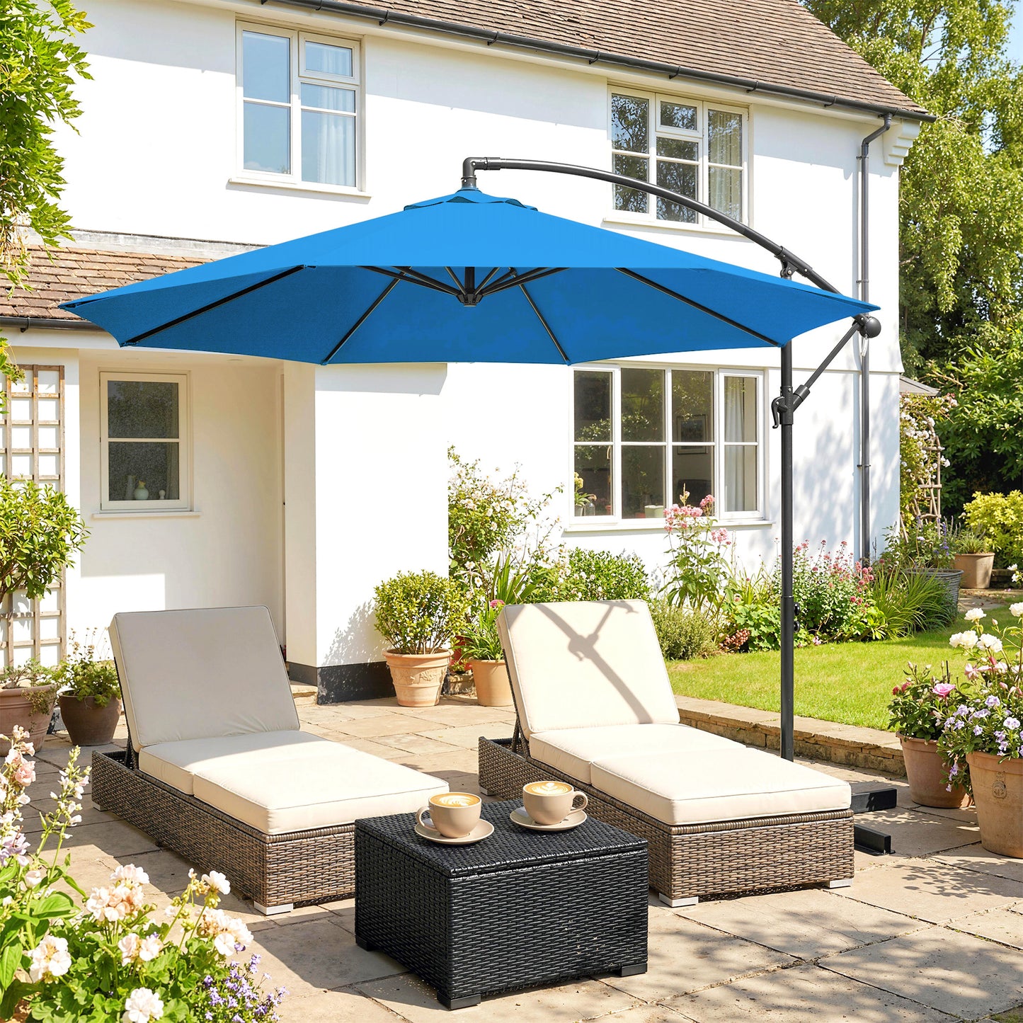 3(m) Banana Parasol Cantilever Umbrella Garden