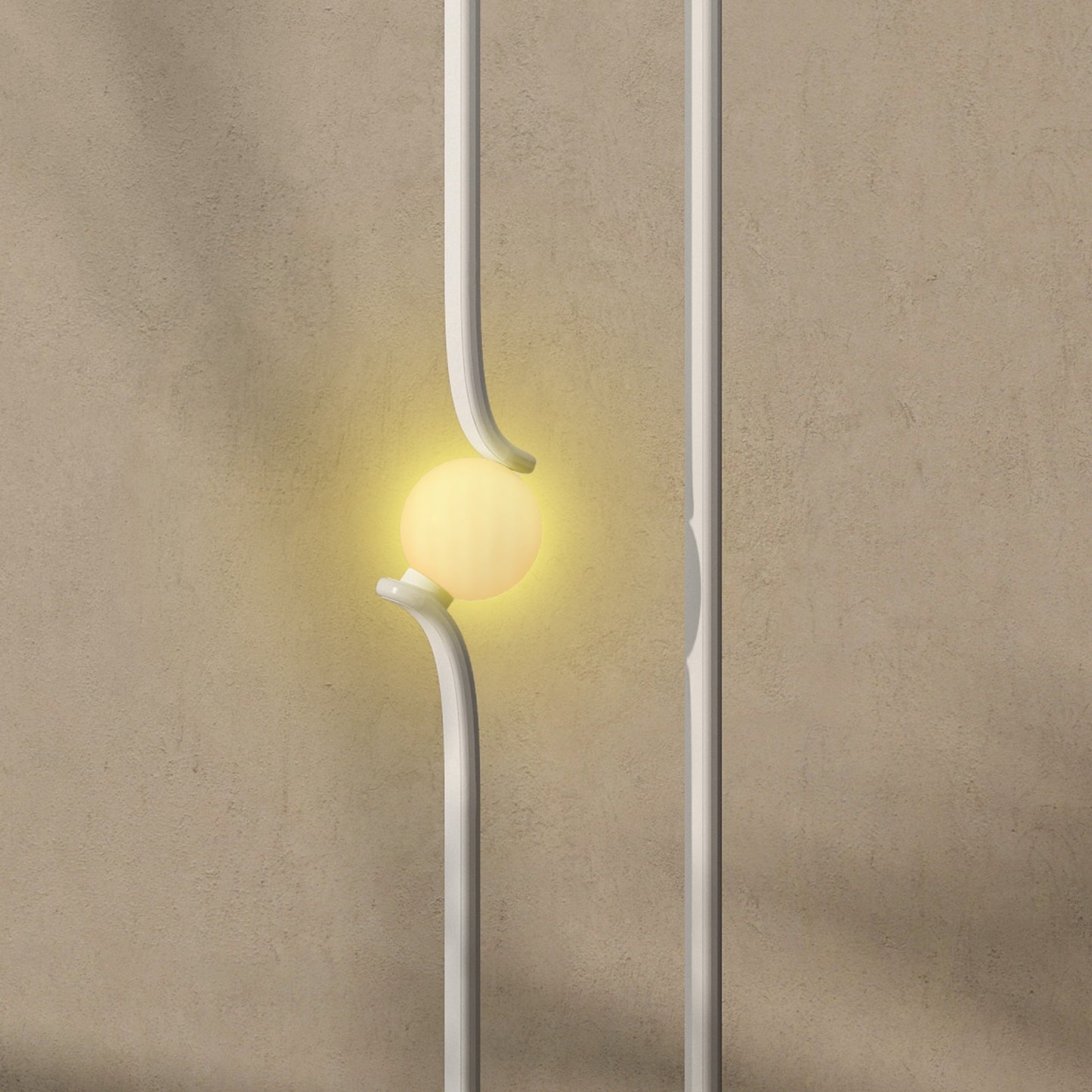 Dimmable LED Floor Lamp with Glass Night Light, Foot Switch, White