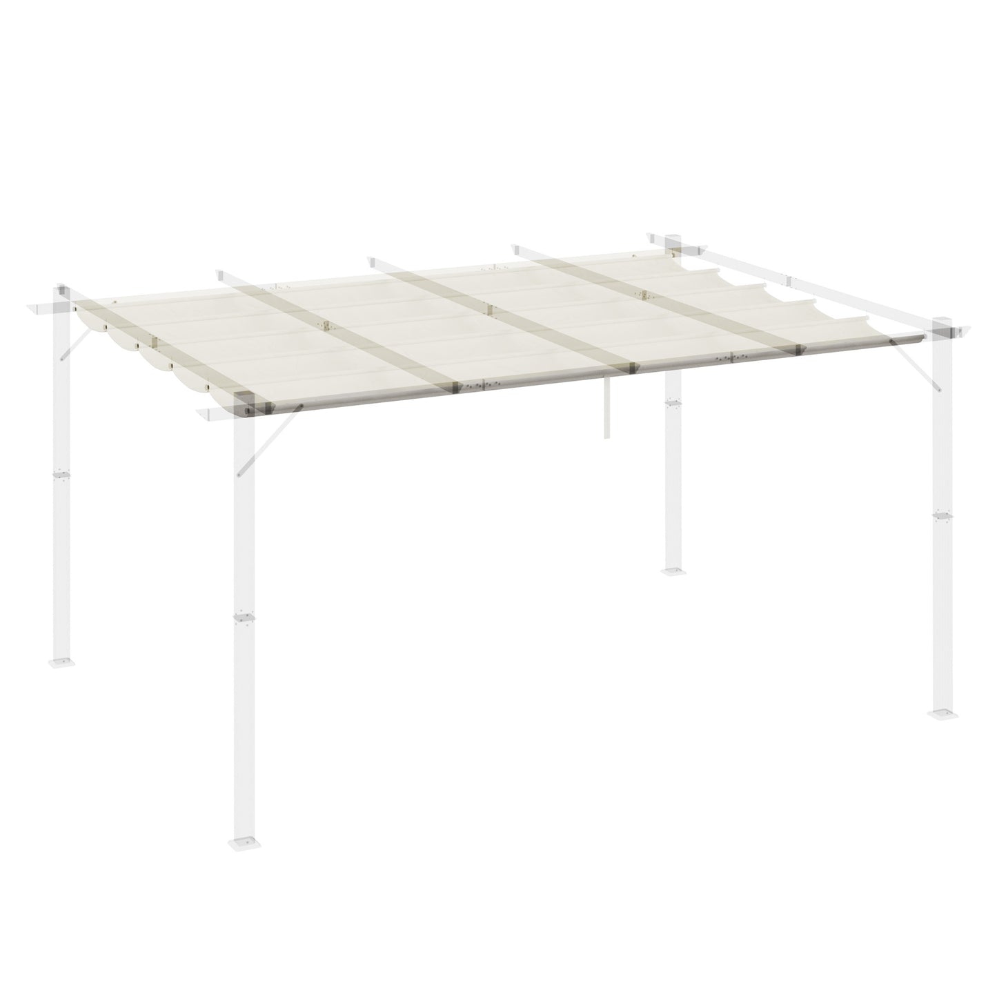 Pergola Shade Cover Replacement Canopy for 4 x 3(m) Pergola, Cream