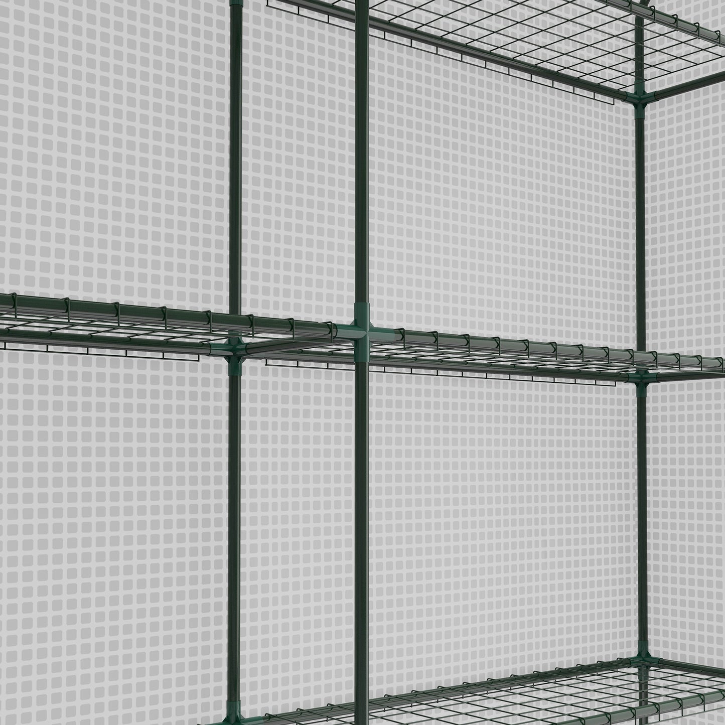 Walk-in Garden Greenhouse Shelves Polytunnel Steeple Grow House