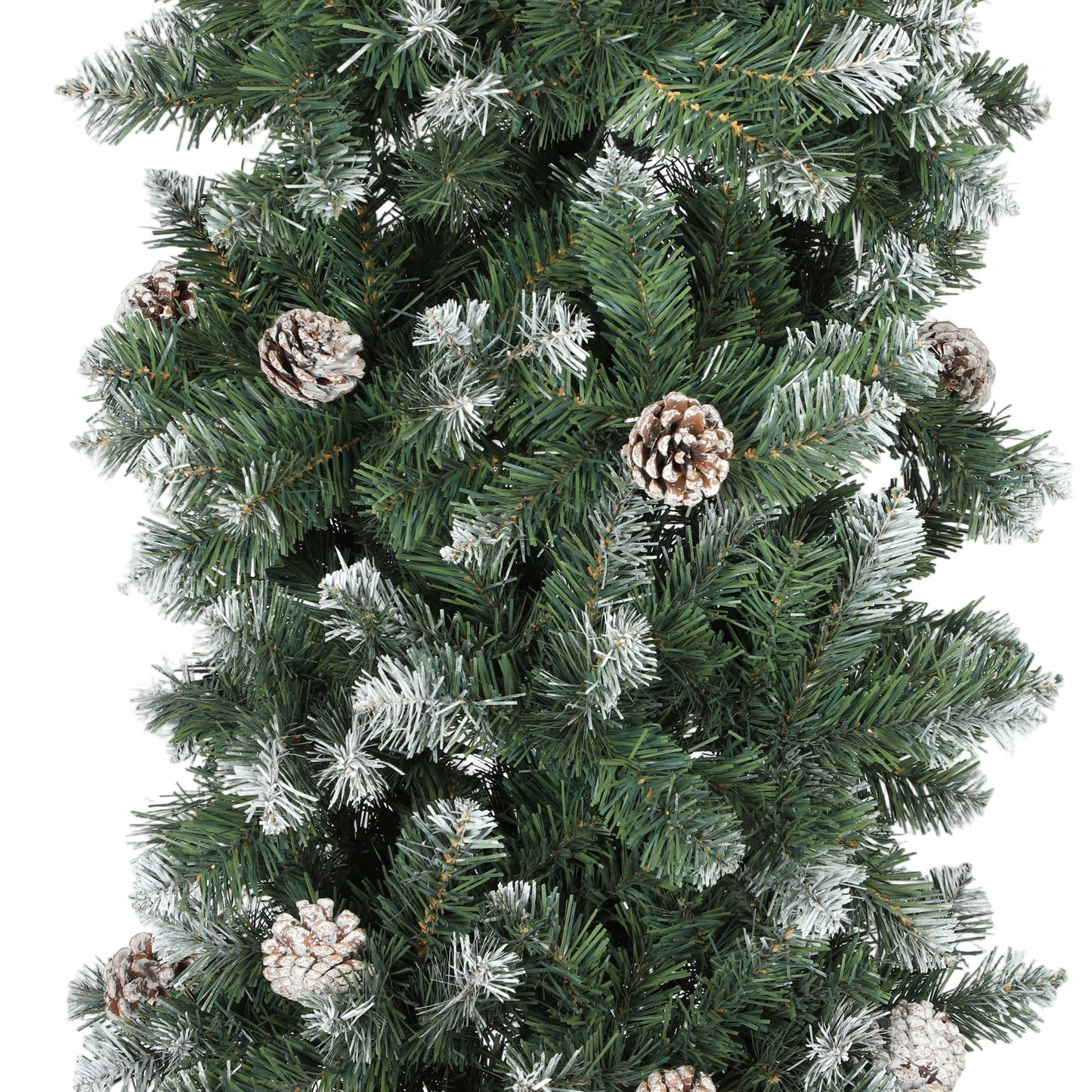 8.2 ft Snow Frosted Christmas Tree Arch, Doorway Decor with 1800 Tips