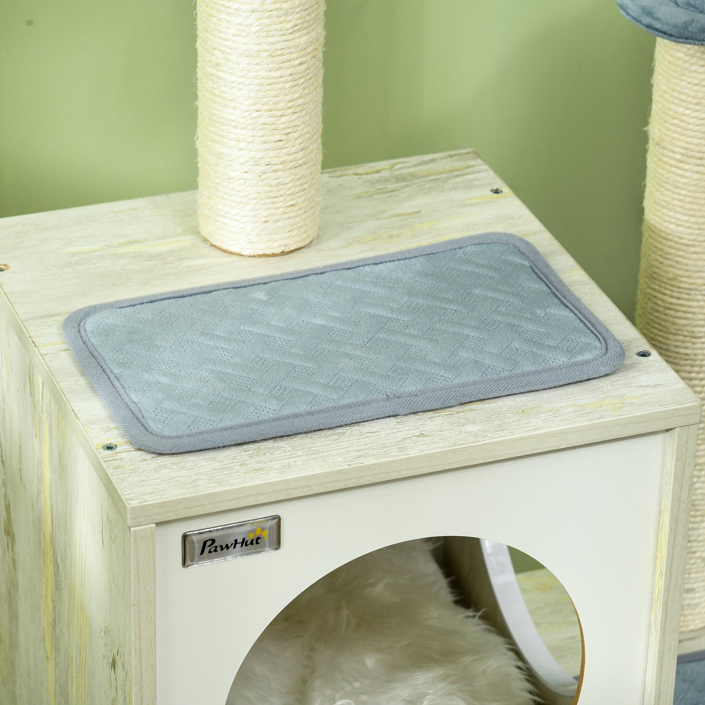 114cm Cat Tree for Indoor Cats, with Scratching Posts, hammock, Bed, House
