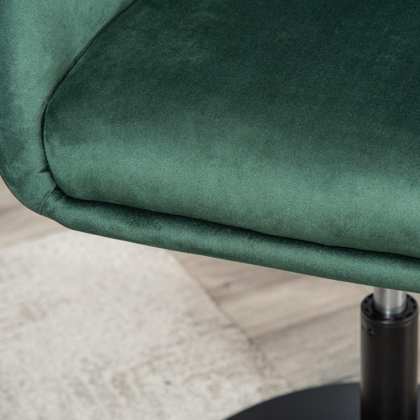 Swivel Bar Stool Fabric Dining Chair Dressing Stool Tub Seat Green