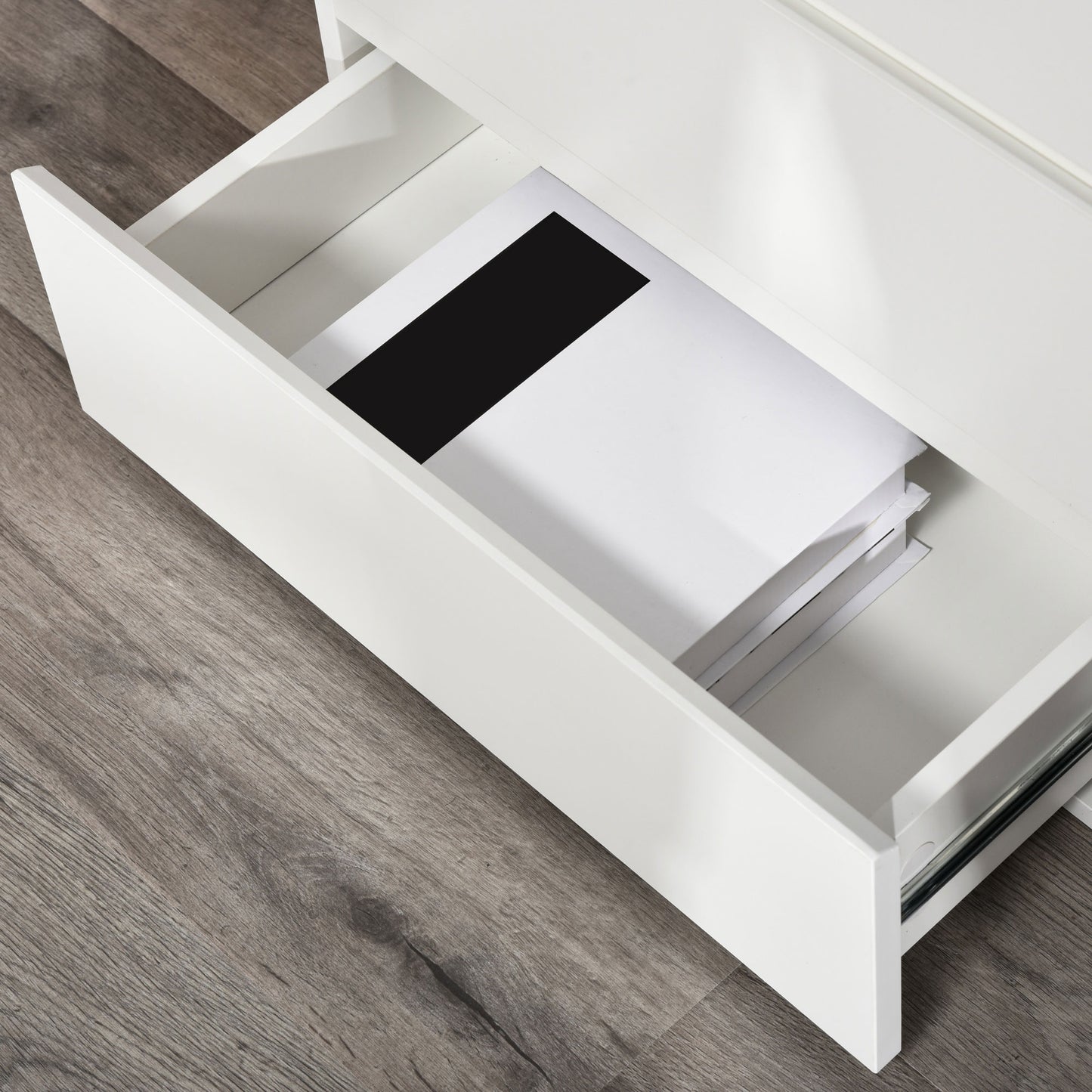 5 Drawer Cabinet Storage Cupboard Sideboard Organiser Living Room White