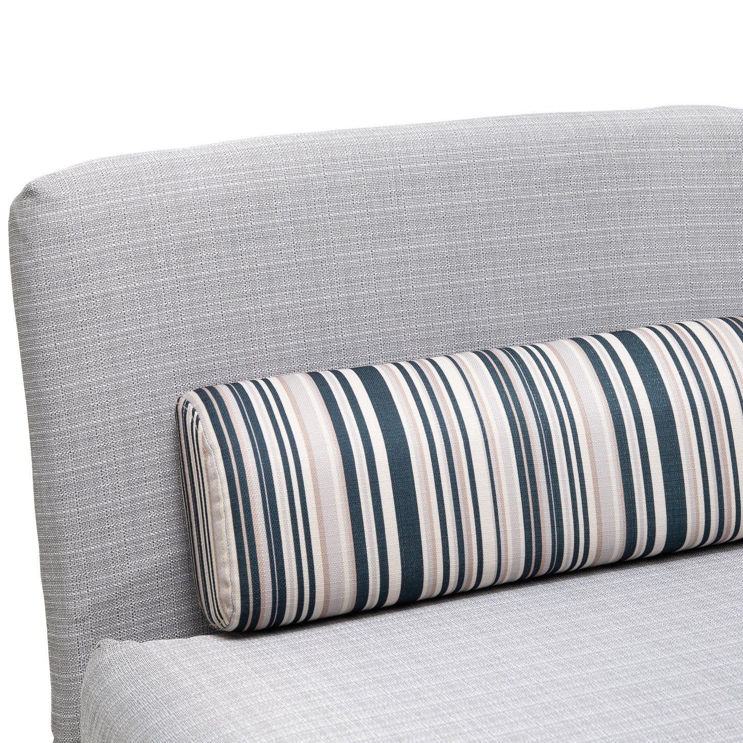 Single Sofa Bed Futon Chair Sleeper, Foldable Portable Lounge Couch, Living Room Furniture Grey