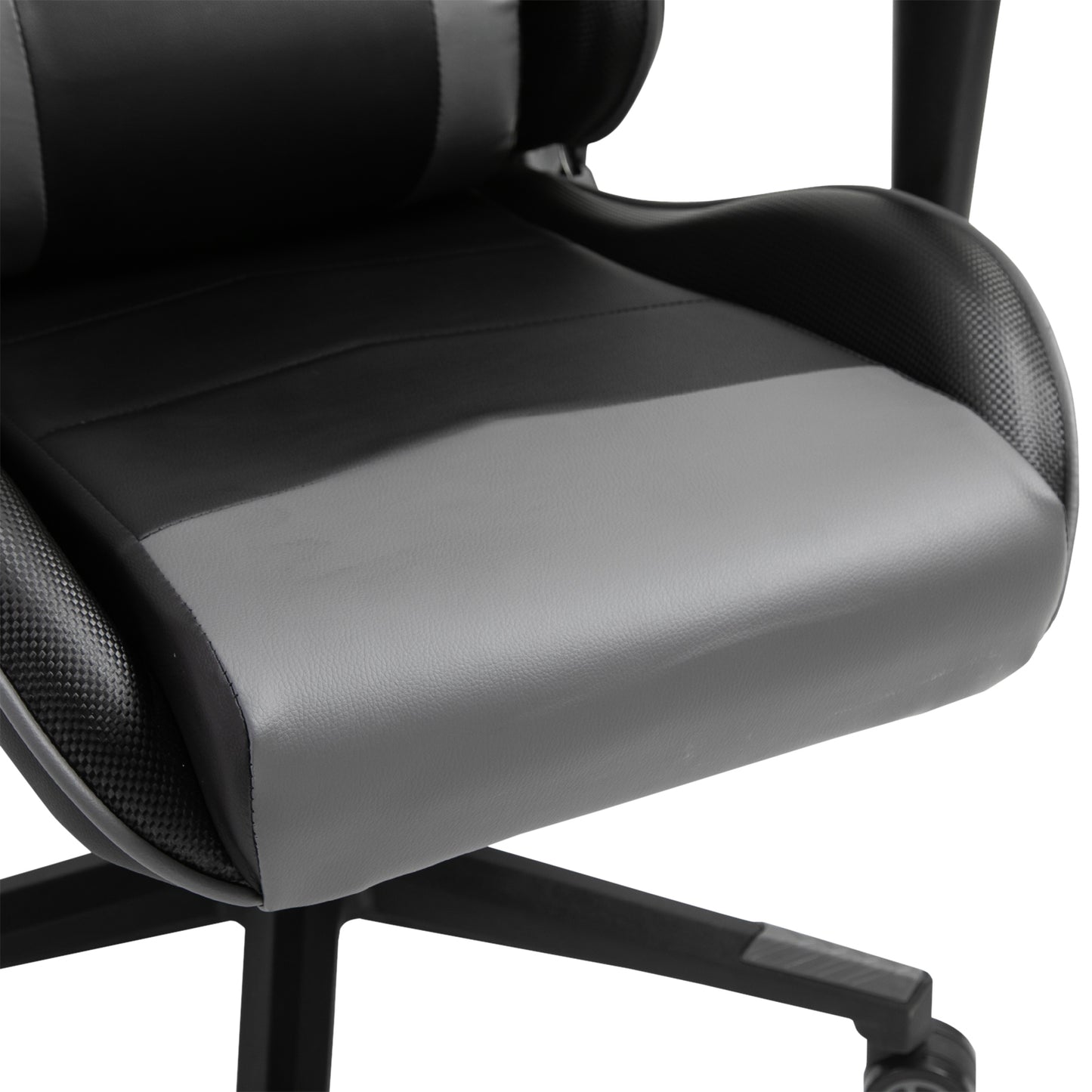 High Back Racing Gaming Chair, PU Leather Reclining Computer Chair with Head Pillow and Lumbar Support, Black