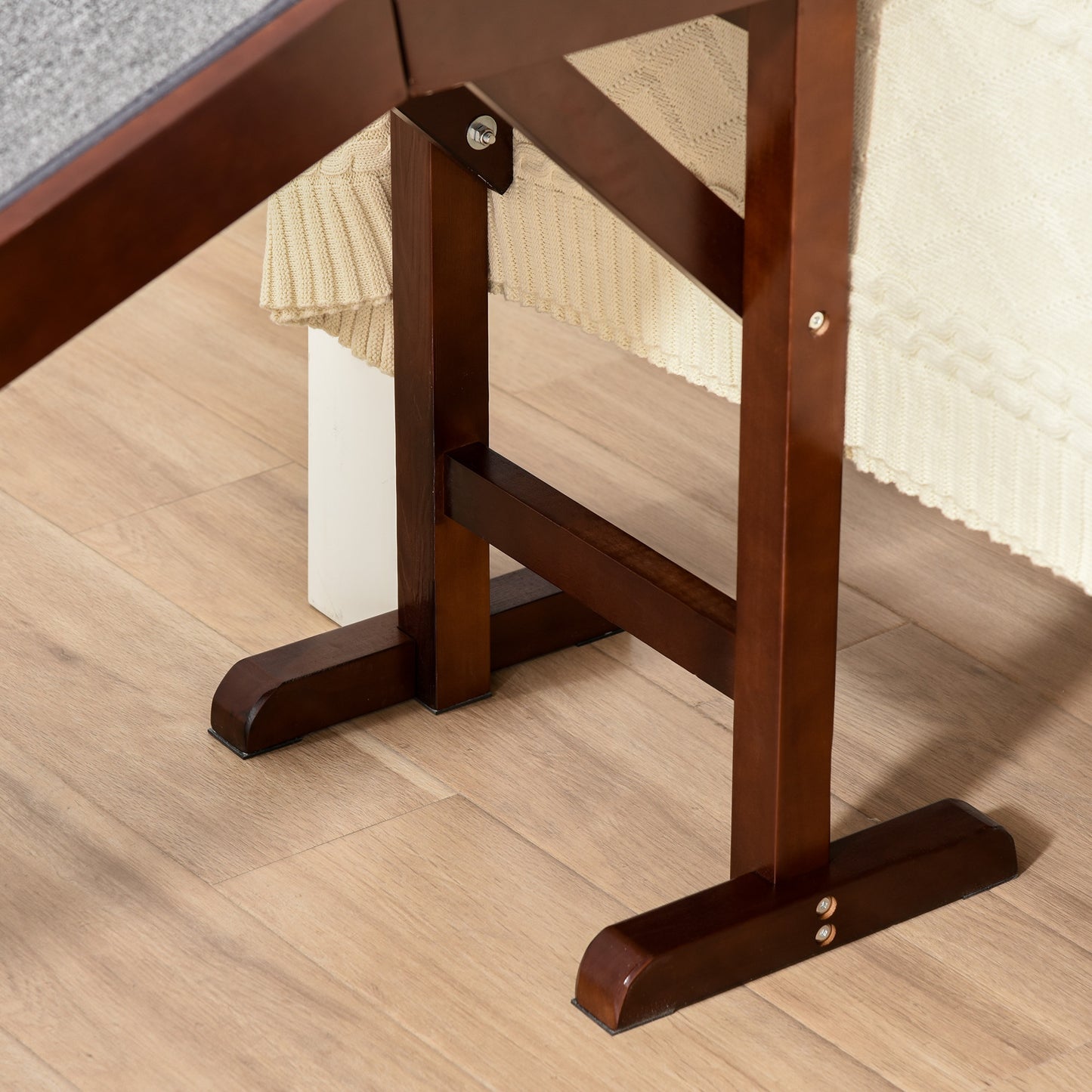 Pet Ramp for Dogs Cats Non-Slip Carpet Top Platform - Brown & Grey