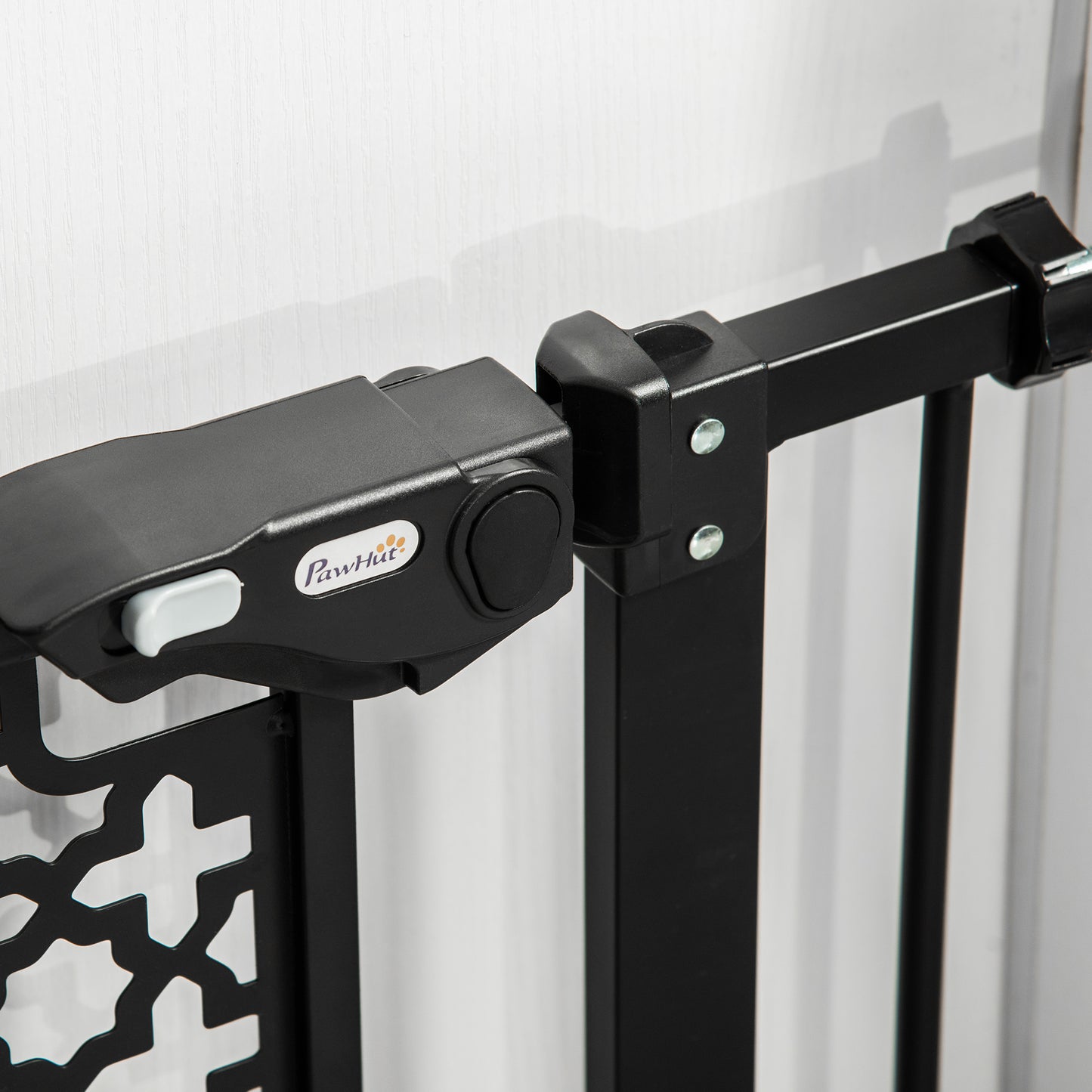 74-80 cm Pressure Fit Safety Gate for Doorways and Staircases, Dog Gate, Pet Barrier for Hallways with Auto Close, Double Locking