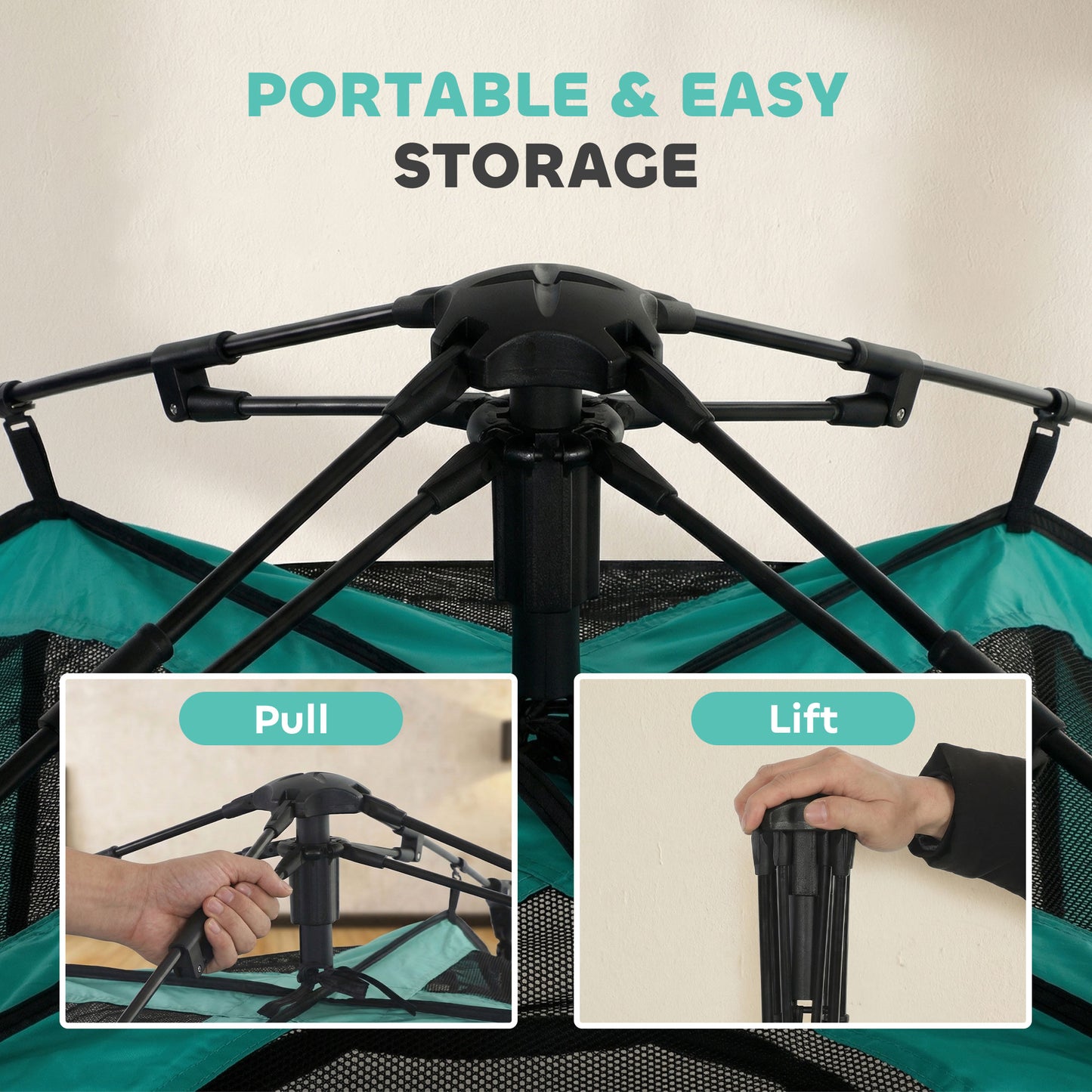 3-Tier Cat Tent, Portable Pet Tent for Indoor Outdoor