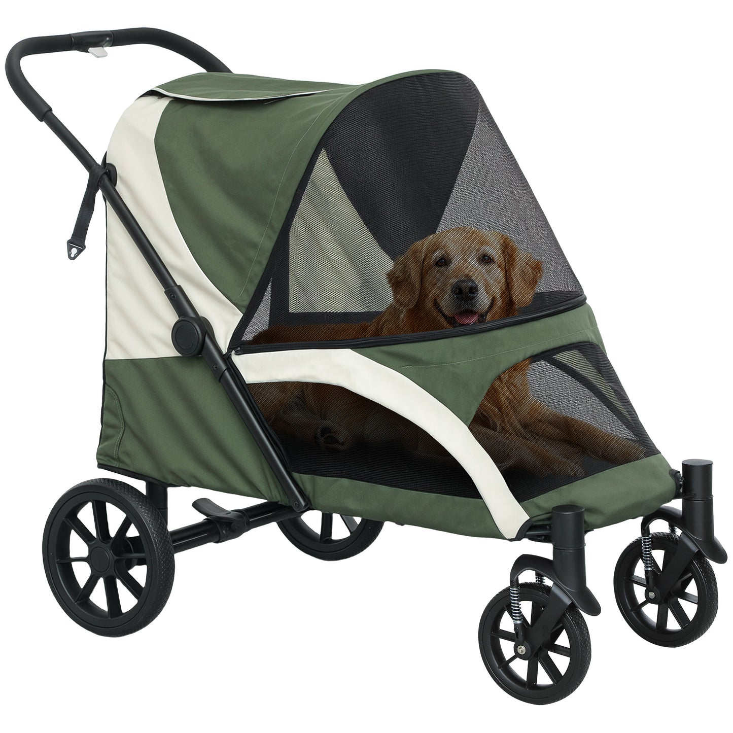 3 in 1 Pet Stroller with Detachable Carrier for Mini Dogs, Black