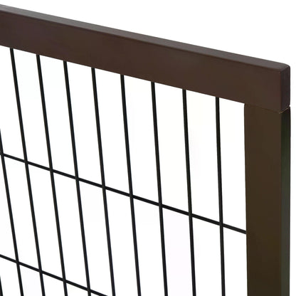 3 Panel Pet Gate Pine Frame Indoor Foldable Dog Barrier w/Supporting Foot Dividing Line Aisles Stairs