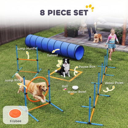 Dog Agility Training Equipment, 8PCS Agility Training Set for Garden