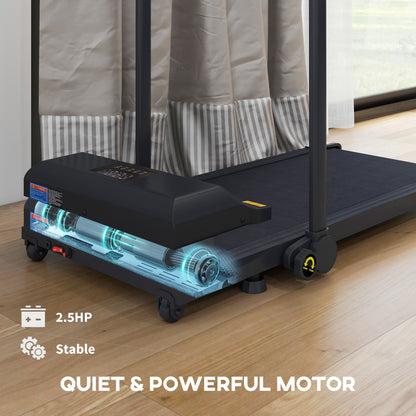 Dual mode treadmill: 2.5HP Folding Treadmill Walking Pad with Remote Control, 1-10KM/H