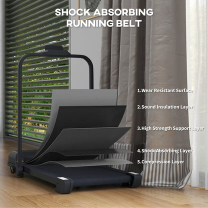 Dual mode treadmill: 2.5HP Folding Treadmill Walking Pad with Remote Control, 1-10KM/H