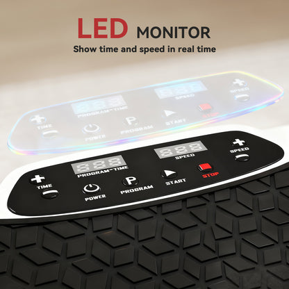Vibration Plate with Adjustable Handle, Auto or Manual Speeds