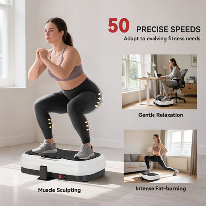 Vibration Plate with Adjustable Handle, Auto or Manual Speeds