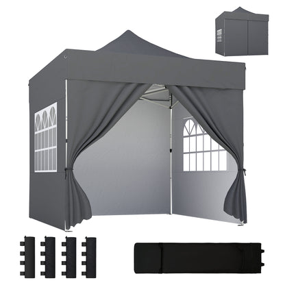 3 x 3 m Heavy Duty Pop Up Gazebo with Sides, UPF50+ Marquee Gazebo