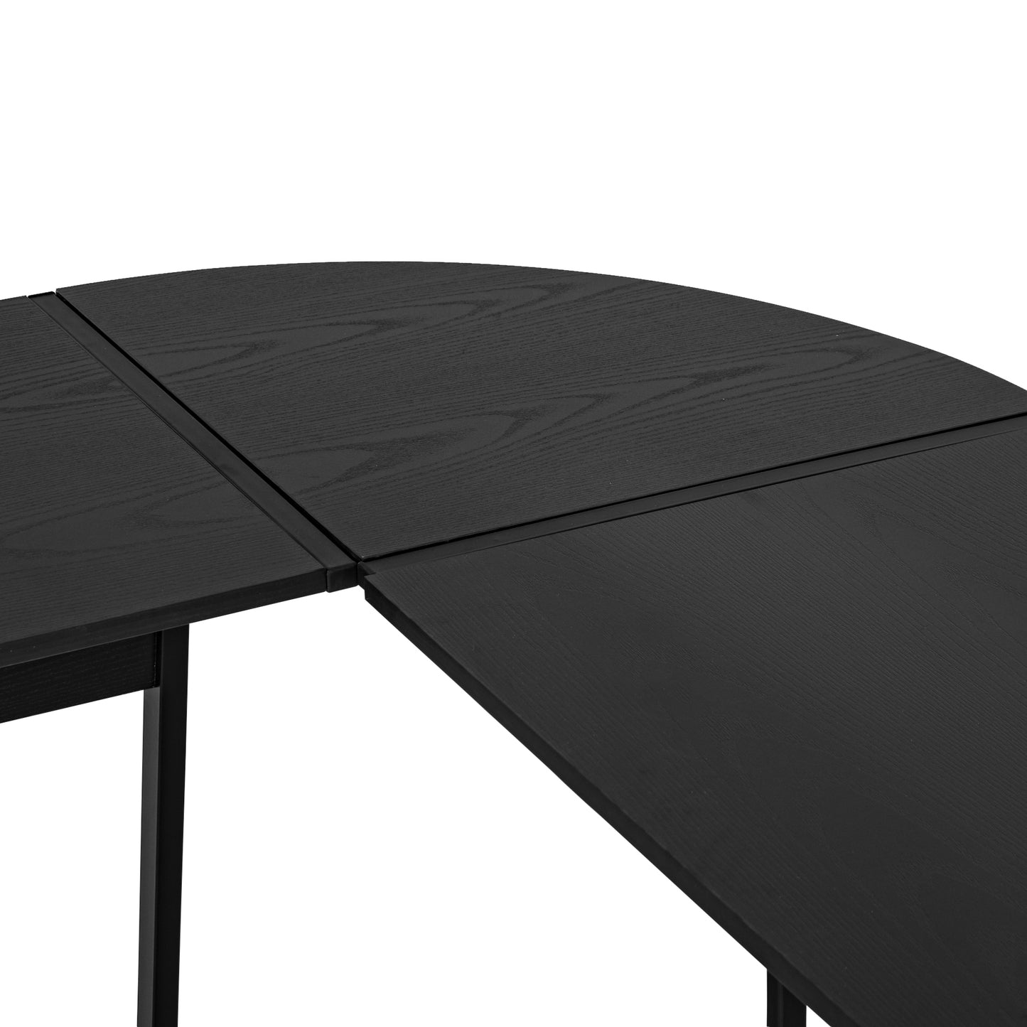 L Shape Computer Desk Corner Display Table Laptop Study Desk Minimalist Space Saving Wood Steel Gaming PC Workstation for Home Office Black