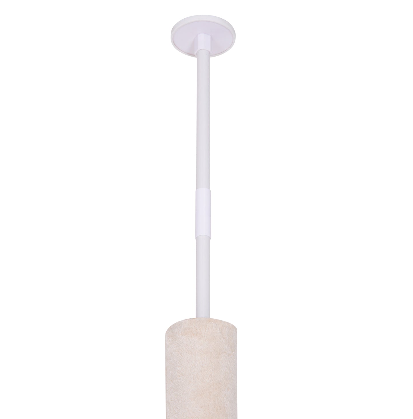 Floor to Ceiling Cat Tree for Indoor Cats 5-Tier Kitty Tower Climbing Activity Center Scratching Post Adjustable Height 230-260 cm Beige
