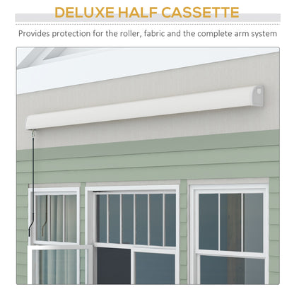 4 x 3(m) Electric Retractable Awning with Remote Controller, Aluminium Frame Sun Canopies for Patio Door Window