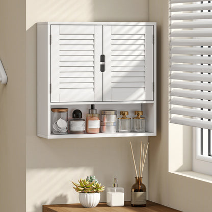 Bathroom Cabinet, Wall Mounted Cabinet with Adjustable Shelves, White