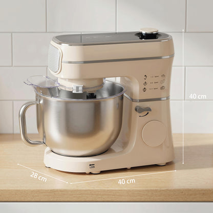 6L 1400W Stand Mixer with 11 Speeds & Fermentation Function, Cream