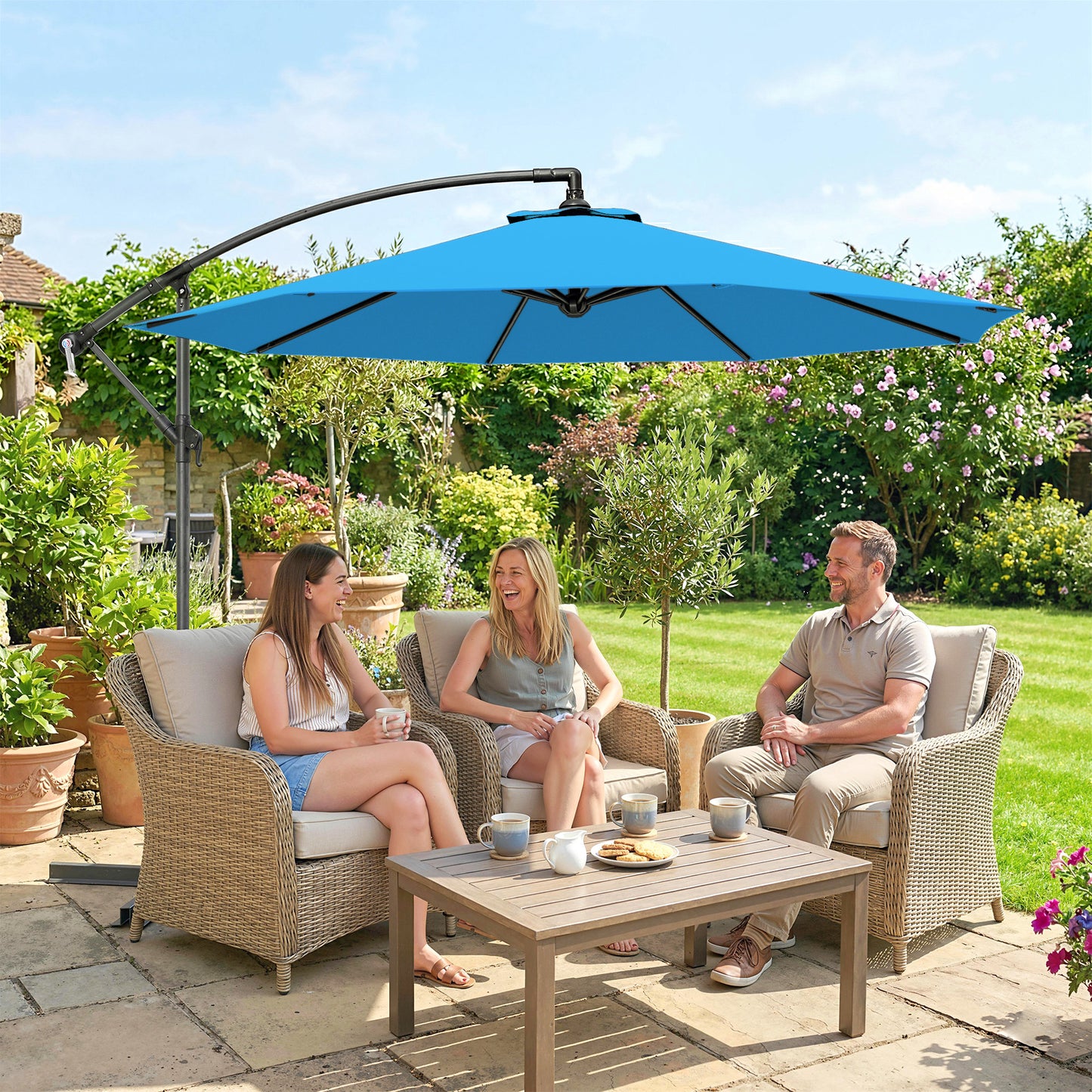 3(m) Banana Parasol Cantilever Umbrella Garden