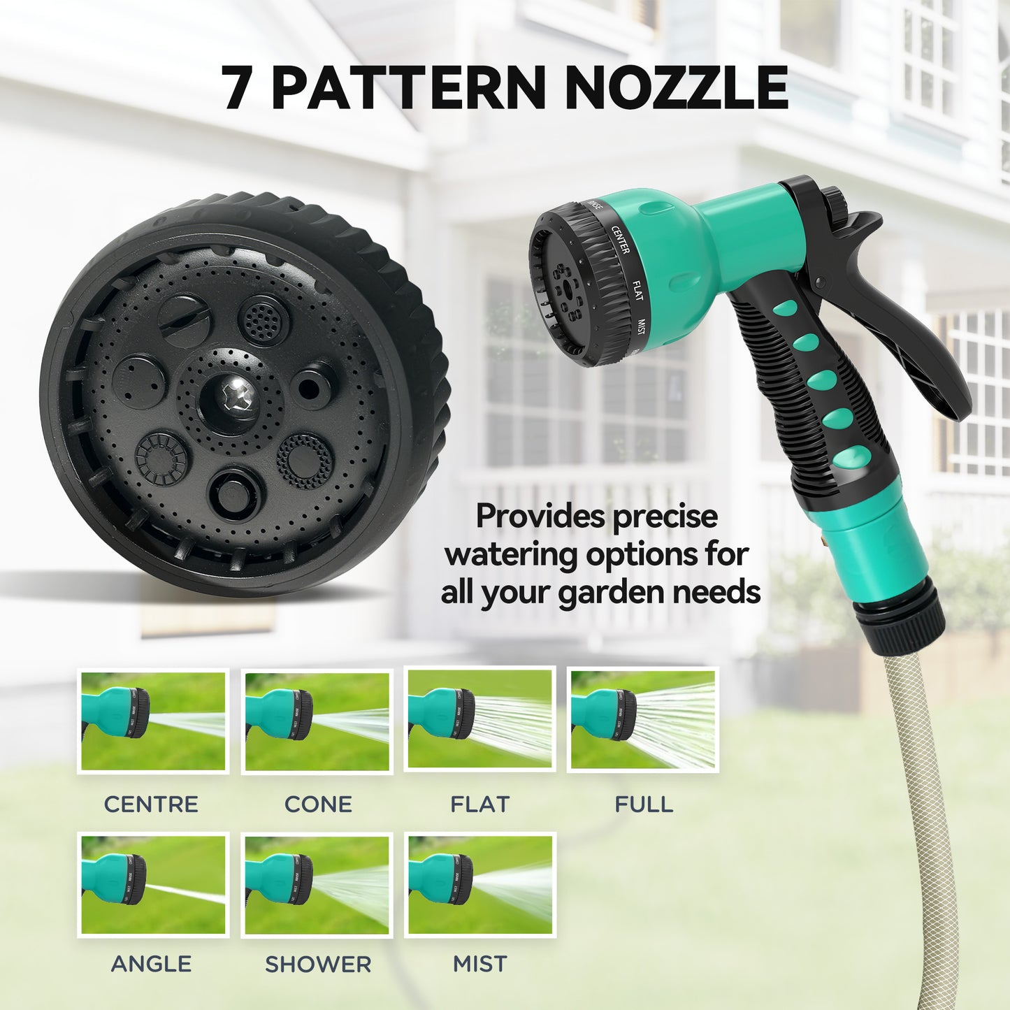 Retractable Hose Reel Wall Mounted with Lock, Black