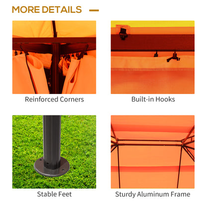 3m x 3.6m Aluminium Gazebo Canopy Patio Marquee Party Tent Orange